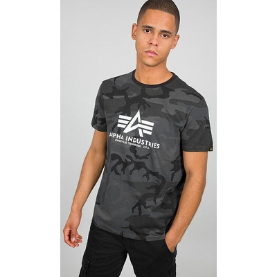Alpha Industries tričko BASIC black camo