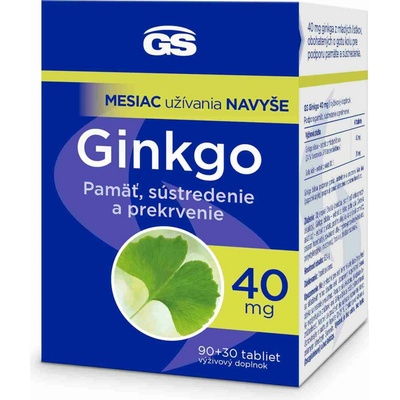 GS Ginkgo 40 mg tabliet 90+30