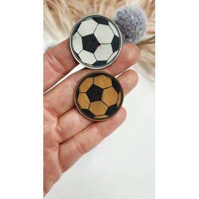 Koženkový štítok GOMBÍK futbalka Materiál/farba: LASER Hnedá/čierna