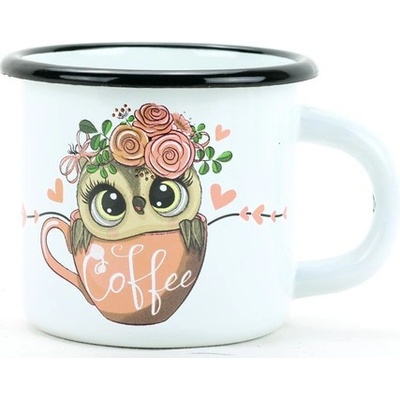 BELIS BELIS,SFINX Detský smaltovaný hrnek 7cm Sova káva 250 ml