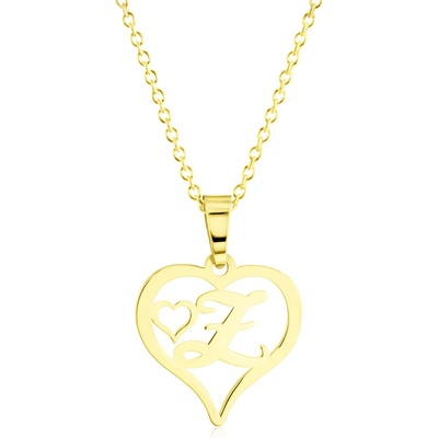 Gemmax Zlatý řetízek s písmenkem Z - srdíčko GLSYN-00801-36261