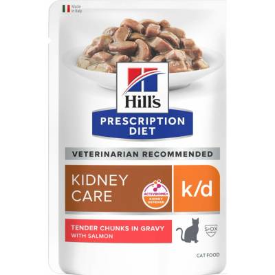 Hill's Prescription Diet, 36 x 85 g 24 + 12 zdarma k/d Kidney Care losos