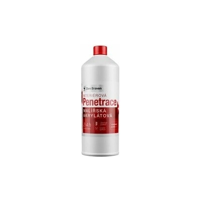 Den Braven Den Braven - Maliarska akrylátova penetrácia, fľaša, 1 liter, mliečne biela