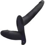 Toyz 4 Lovers Двоен пенис колан от Медицински силикон "deb black" 14.5 см