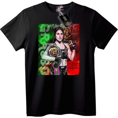 NOONEBRAND Тениска UFC Женски Мухи Шампион - 2XL, Black