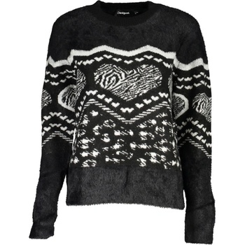 Desigual Дамски пуловер desigual, Цвят Черен (23wwjf56_ne2000)
