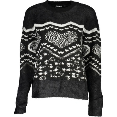Desigual Дамски пуловер desigual, Цвят Черен (23wwjf56_ne2000)