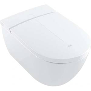 Villeroy & Boch ViClean - Тоалетна чиния с биде, Rimless, CeramicPlus, SoftClosing, алпийско бяло V0E200R1 (V0E200R1)