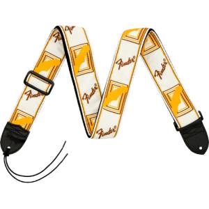 Fender Monogrammed Strap WT/BR/YW