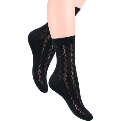 Dámske ažúrové ponožky Lace Two čierna