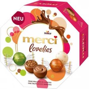 merci Шоколадови бонбони Merci Lovelies класик 185 гр