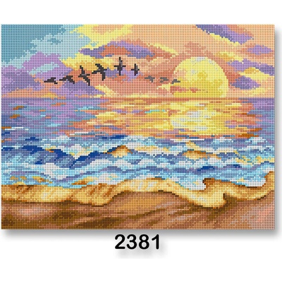 VTC Vyšívací předloha 70243 2381 moře modro-béžová 30x40cm – Zboží Dáma