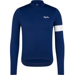 Rapha Мъжка фланелка с дълъг ръкав за колоездене Rapha Core Thermal Long Sleeve Jersey Cycling jersey - Navy / White (056-3830-0512)