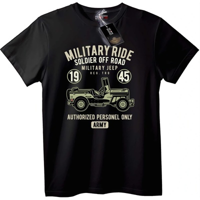 NOONEBRAND Тениска Военен Jeep 1945 Армия - 6XL, White