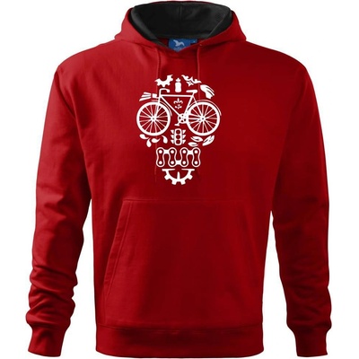 Bike lebka mikina s kapucňou Hooded sweater červená