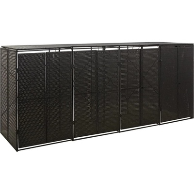 vidaXL Poly ratan 274 x 80 x 117 cm černý