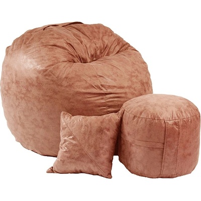 PUFRELAX Комплект Барбарон с табуретка за крака и декоративна възглавница 500л. Matusalem, Tiger eye, Перящ се калъф, Подходящ за деца, Пълнеж с микс от мемори пяна и дунапрен, Гама Premium, 8951 (PUF-M-MOP-PT-TIG)