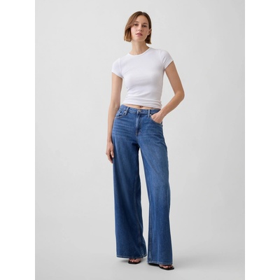 GAP Džíny Mid Rise Baggy UltraSoft Tmavě modrá