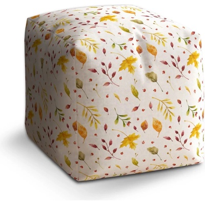 Sablio Taburet Cube Podzimní listí: 40x40x40 cm