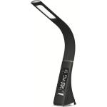 Platinet Настолна лампа 9W, гъвкава, огъваща се, LCD дисплей с цифров календар, часовник и измервател на охлаждането, 5500K, 480Lm, черна PDLU3B (PDLU3B)