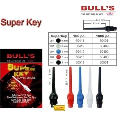 Bull's Hroty s velkým závitem - 1/4 - Super Key 100ks