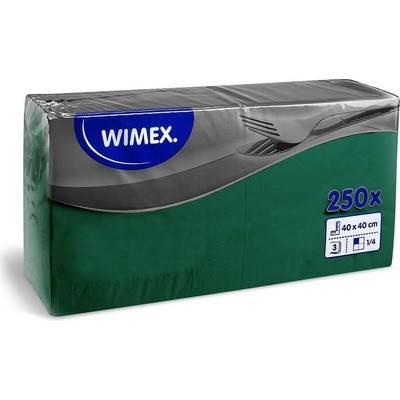 Wimex 88306 3V ubrousky tmavě zelené 250 ks 40x40cm