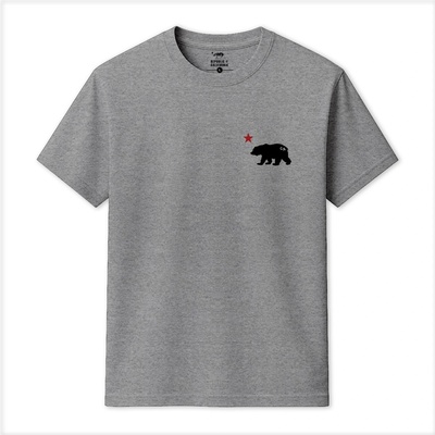 Republic of California Тениска Republic of California Men's Cali Bear T-Shirt - Heather Grey