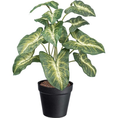 Umelá kvetina Syngonium žlto zelená v kvetináči, 38cm