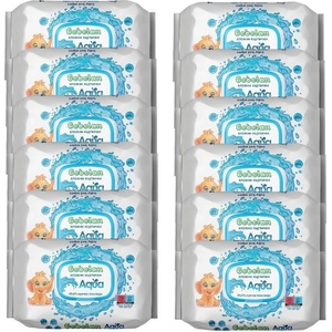 Bebelan Влажни кърпички Bebelan - Aqua, 12 х 64 броя (3800232578530) - baby