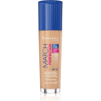 Rimmel Match Perfection Foundation SPF20 Make-up 203 True Beige 30 ml