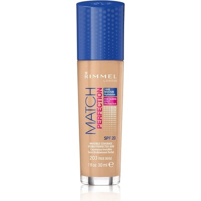 Rimmel Match Perfection Foundation SPF20 Make-up 203 True Beige 30 ml