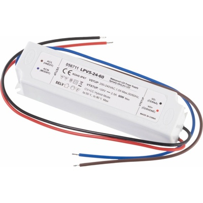 T-LED, LED zdroj 24V 60W LPV5-24-60 Záruka 5 let