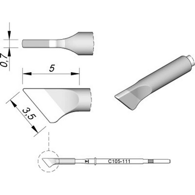 JBC Tools C115212 spájkovací hrot Tvar čepele, šikmý Obsah 1 ks