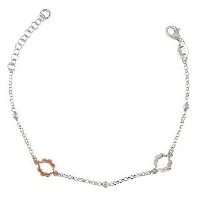 Infinitysilver stříbrný náramek s kytkami SB172785