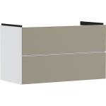 Hansgrohe Xevolos E - Шкафче за умивалник 98x58x48 см, 2 чекмеджета, матово бяло/бронз 54181390 (54181390)