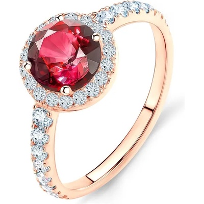 SAVICKI Годежен пръстен This is Love : розово злато, рубин
