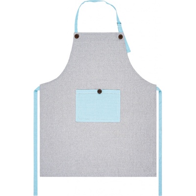 Home Elements Kuchyňská zástěra šedobílá a tyrkysová 70x85cm