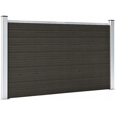 vidaXL Plotový dílec WPC 180 x 105 cm černý