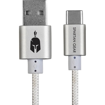 Image 1 of Spartan Gear Кабел Spartan Gear - Type C USB 2.0, 2m, бял