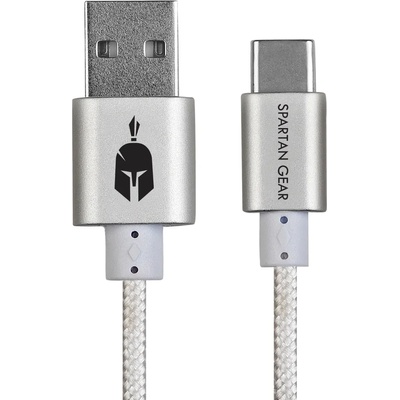Spartan Gear Кабел Spartan Gear - Type C USB 2.0, 2m, бял