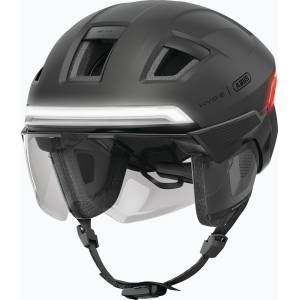 ABUS Велосипедна каска ABUS Hyp-e Ace volcano titan с мигачи