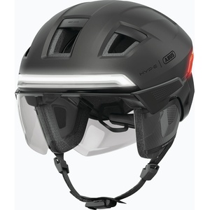 ABUS Велосипедна каска ABUS Hyp-e Ace volcano titan с мигачи