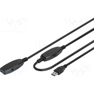 Digitus DA-73105 Repeater USB, USB 3.0, USB A zásuvka,USB A vidlice, 10m, černý