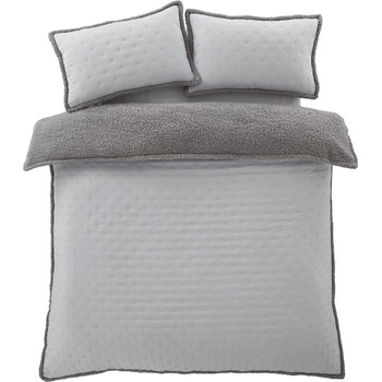 Image 1 of Catherine Lansfield Сиво двойно спално бельо от шерпа 200x200 cm Cosy Nori - Catherine Lansfield (BD/58961/W/DQS/SI)