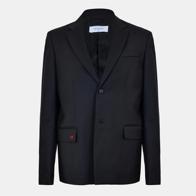OFF WHITE Сако OFF WHITE Men's Lightweight Modern Tailor-Inspired Fit Blazer - Black/Red