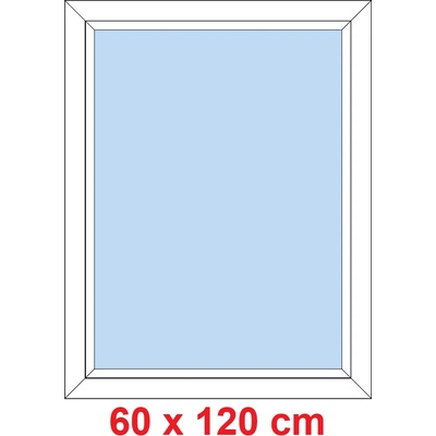 Soft Plastové okno 60x120 cm, FIX neotevíravé, Antracit struktura/bílá