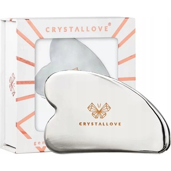 Crystallove Masážna doska na tvár gua sha Cryo Ice Gua Sha z ocele