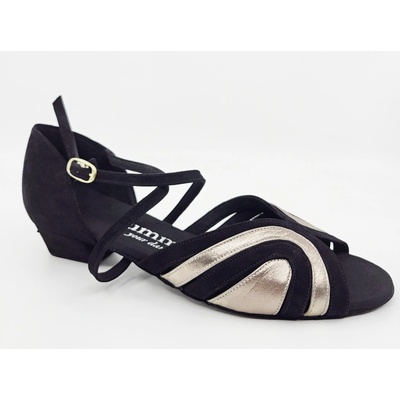 Rummos S nízkým podpatkem RKAM/35 černá/zlatavá – Zboží Dáma