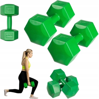 DrFit Pevné bitúmenové činky 2 x 5 kg