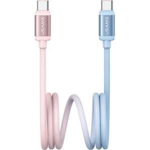 USAMS Кабел за данни USAMS BICOLOR Type-C - Type-C, 120 см, синьо/червено SJ756USB03 (SJ756USB03)